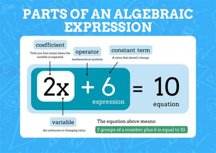 What are some examples of algebraic expressions?